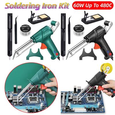 60W Up To 480C Multi-Function Iron Welder Automatically Soldering Gun 110/220V Hand-Held Internal Heating Tin for Welding Repair