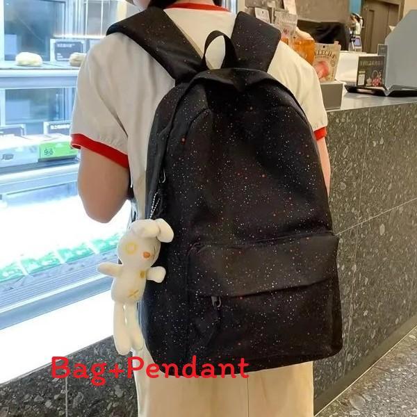 Starry Sky Backpack With Laptop Pocket And Breathable Oxford Fabric For School Students чёрный
