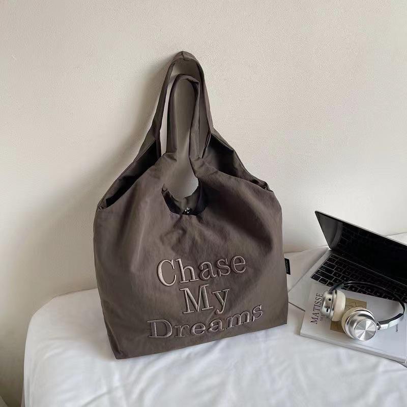 

2025 Women s Nylon Embroidered Canvas Tote Bag - Shopping & Commuter Single Shoulder Bag