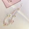 Koreanisches Handylanyard Schlüsselanhänger für Frauen, Rosa Bär, Schmetterling, Blume, Band Anhängerkette, Tasche, Kamera Anhänger für Hülle