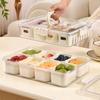 Large Capacity Divided Dinner Plate Plastic Food Preservation Store Box Snack Fruit Tray  for Home