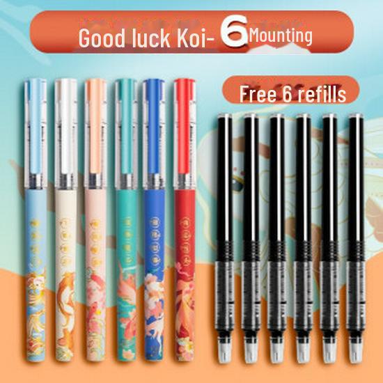 Metaverse Quick-Dry 0.5mm Student Ballpoint Pen - Full Needle Tube Signature Pen