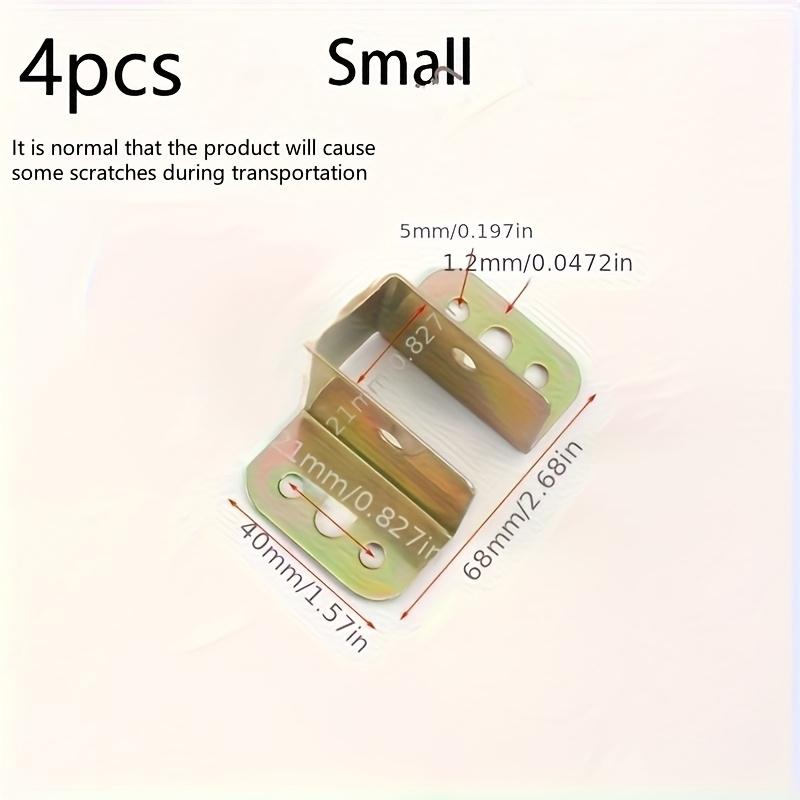 4Pcs Metal Thickened Bed Corner Bed Beam Support Bed Hinges Hook Corner Code Furniture Hardware Accessories