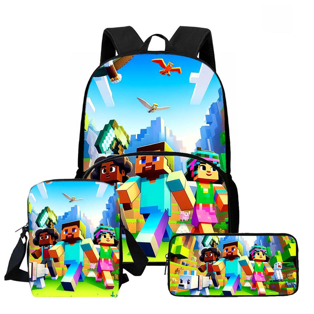 Minecraft Large Capacity High Value High Definition Printing Anti-Hunchback Wear-Resistant Large Capacity Schoolbag