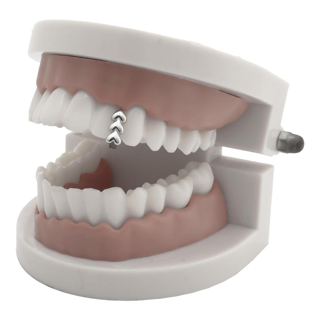 Unisex Heart-Shaped Single Tooth Hip Hop Grill for Halloween