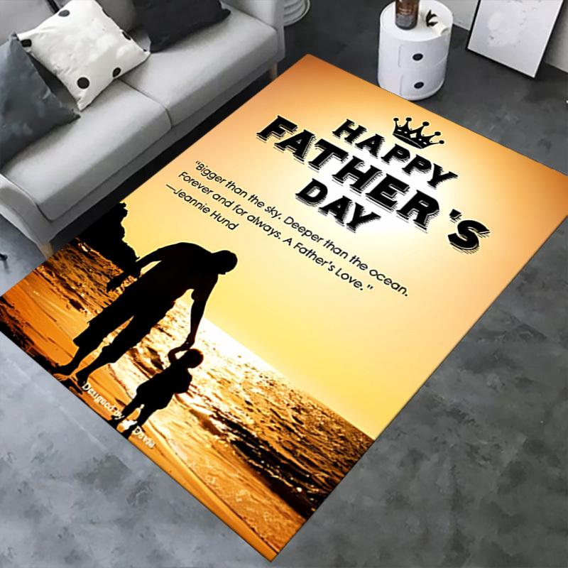 Father, Love, Ocean Office Carpet Soft Polyester Entrance Carpet Washable Non-slip Machine Washable Indoor Carpet Living Room Bedroom Dining