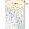 Cute Christmas Style Bow Colorful Snowflake Christmas Tree Nail Art Stickers Girly Nail Art Print Stickers Women Nail Decor Gift