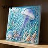 Ontspannend Weekend Creatief Project Oceaan Nep Parels Schilderset, Zeeleven 3D Kunst DIY Handgemaakte Muurbenodigdheden Zeeschildpad Vis Afbeelding Knutsel