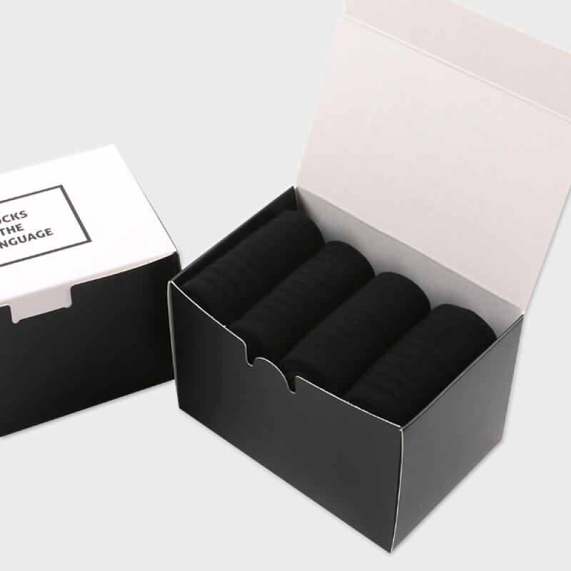 Men s Solid Dress Socks (Black 4-Set)