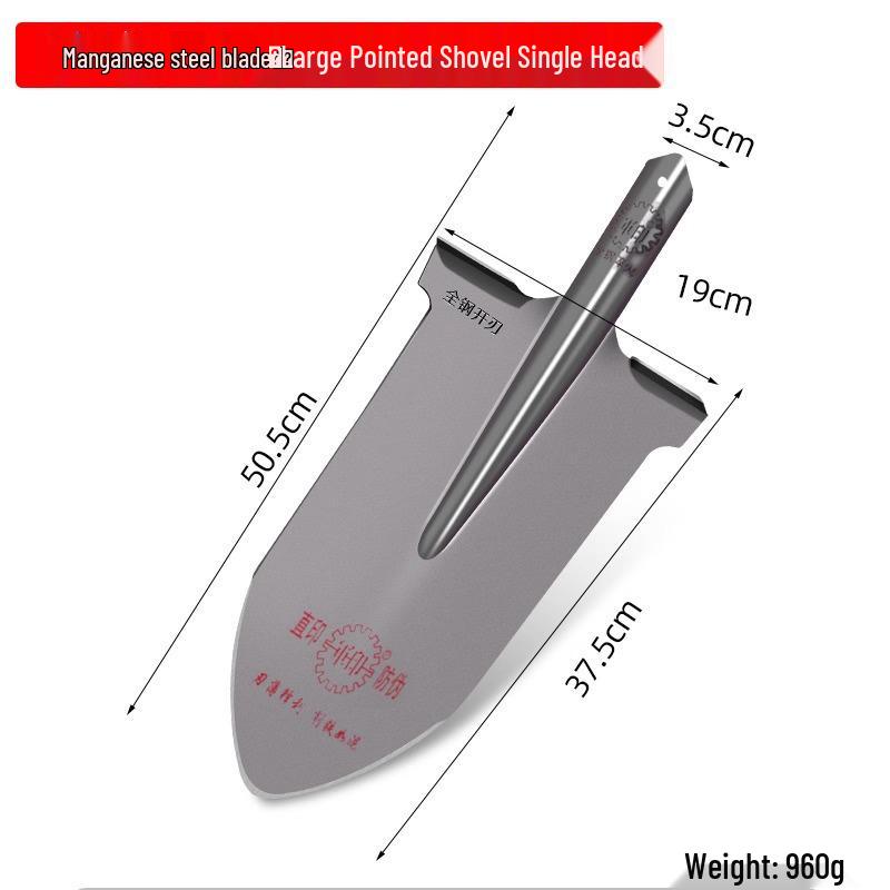 Military Camouflage Pointed Shovel - Manganese Steel Garden Tool for Digging, Soil Loosening, and Tree Planting