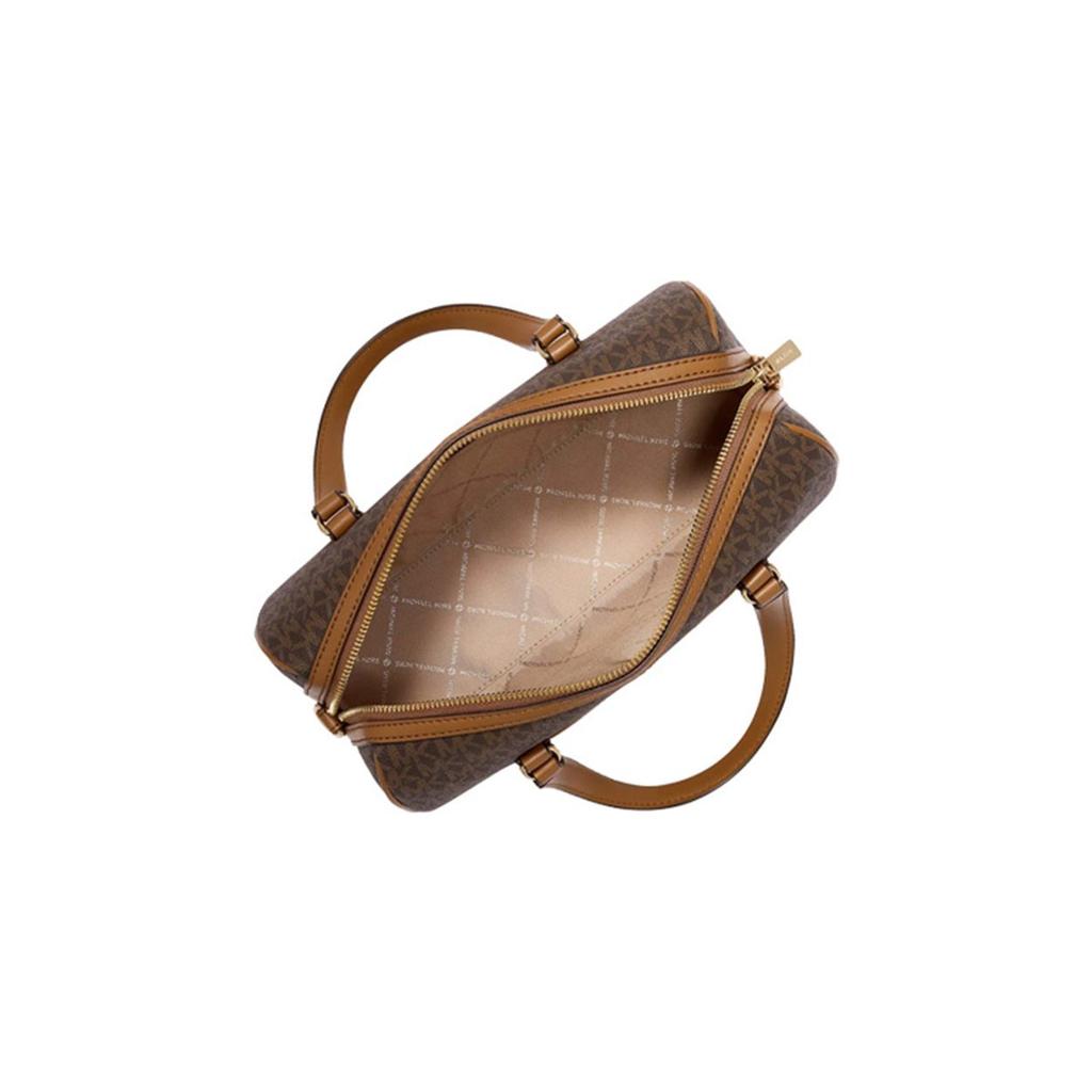 Michael Kors Ritssluiting Imitatieleer Schouder Crossbody Tote Tas Medium Dames tassen Donkerbruin Eikelbruin 35S4GTFS6B200