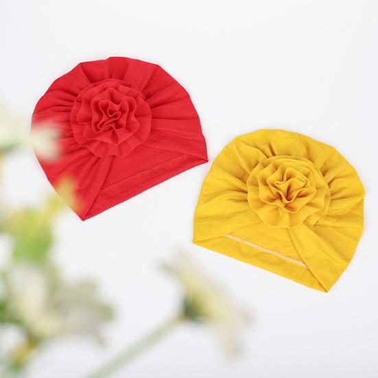 Newborn Hat Soft Stylish Polyester Cotton Big Flower Baby Cap for Little Girl