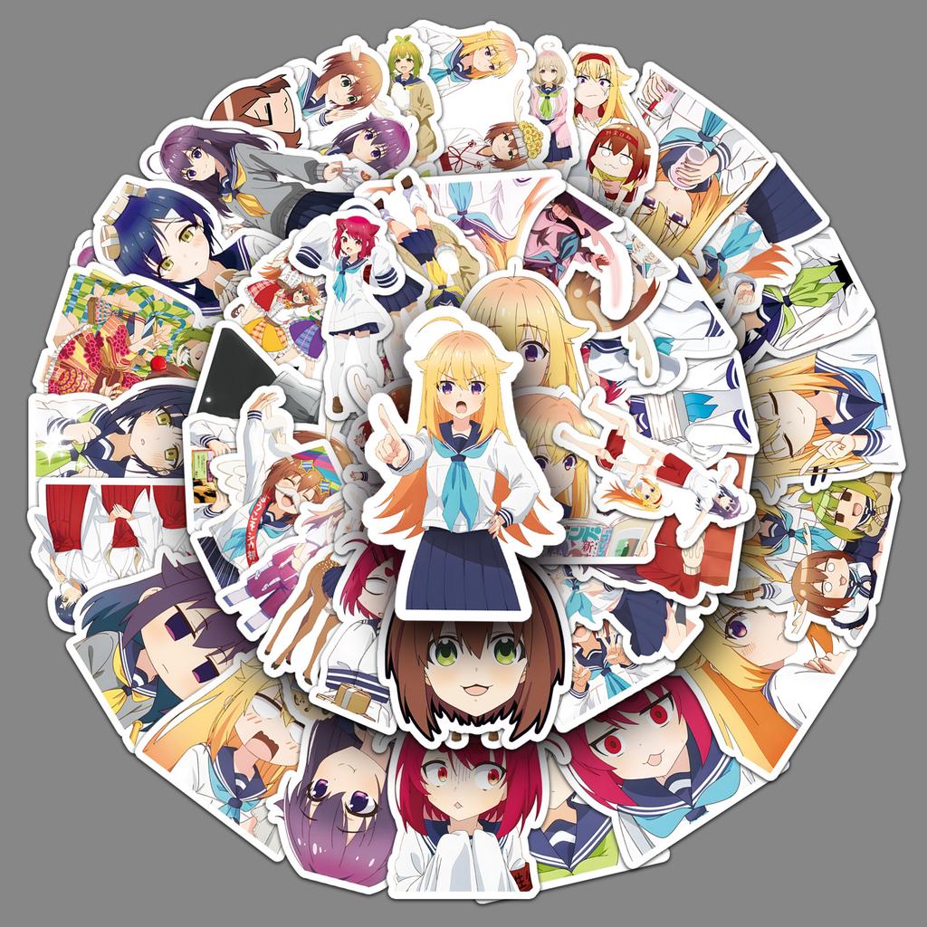 50 Pictures of Kanoko Nako's Cartoon Stickers Personalized Japanese Comic Decorative Water Cup Mobile Phone Case Stickers