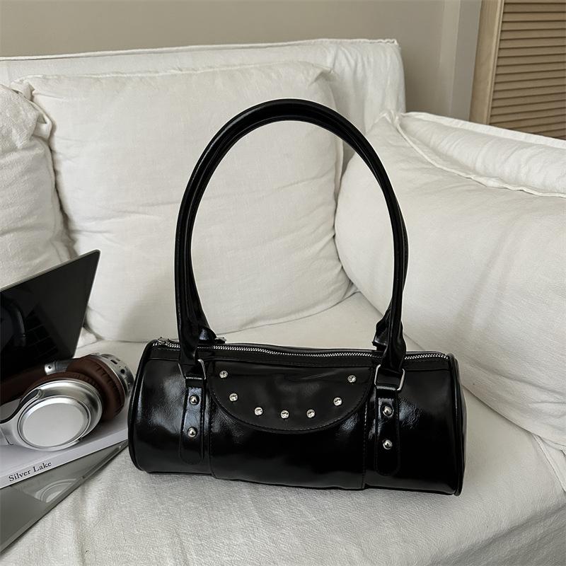 Hand-held Cylindrical Bag, Simple and Fashionable Pillow Bag, Commuter Single-shoulder Bag Under The Arm Bag