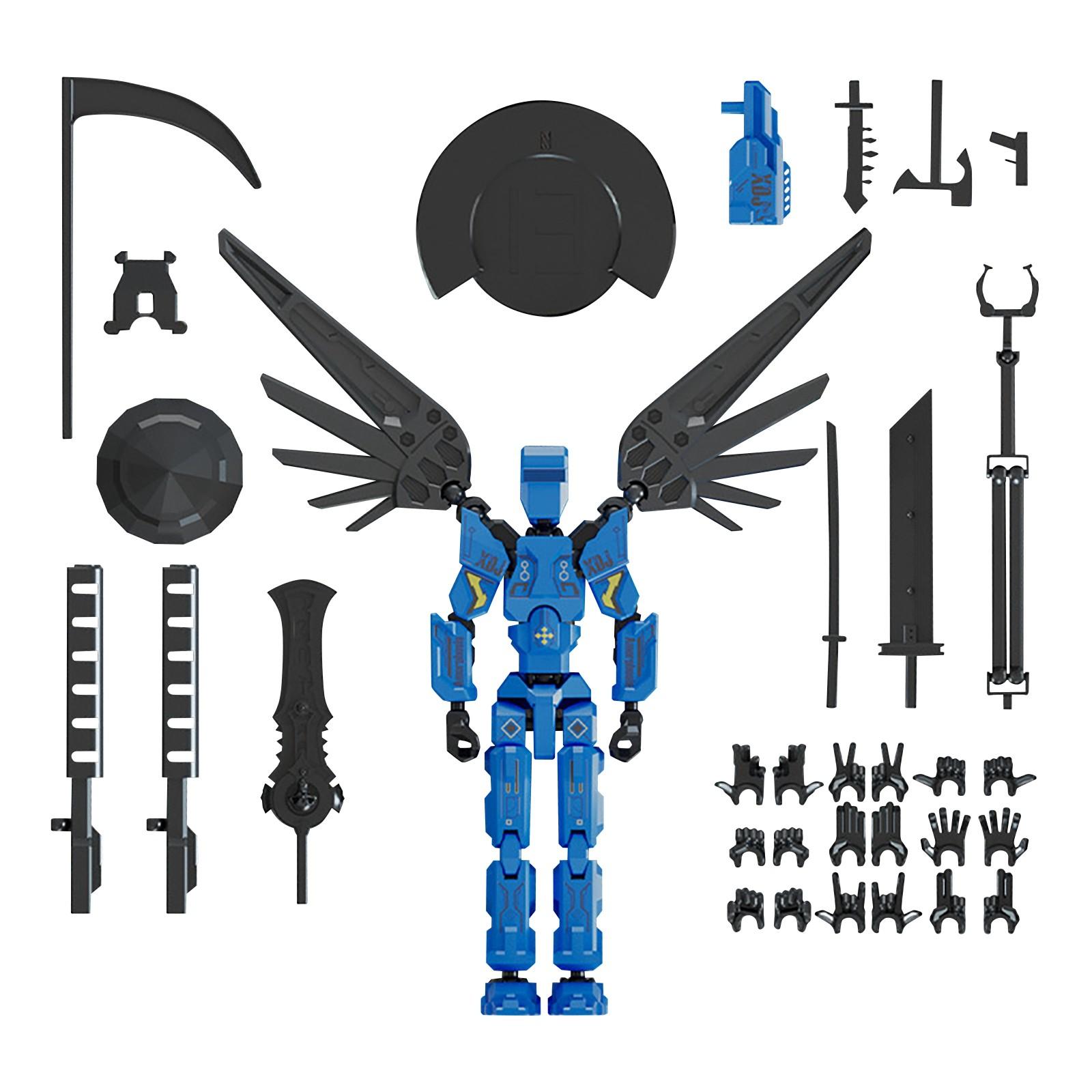 

Совместная подвижная 3D-печатная кукла-игрушка, креативное декомпрессионное настольное украшение One Size синий