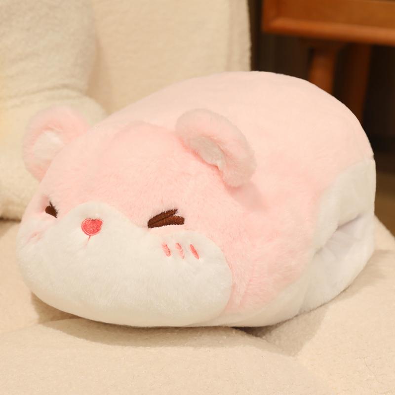 40 cm Coussin Chauffant pour Mains Hamster Dessin Animé Peluche Jouet Animaux en Peluche Doux Coussin Coussin Animal Chaud Cadeaux d'Anniversaire Chauffage pour Mains Hiver 40cm