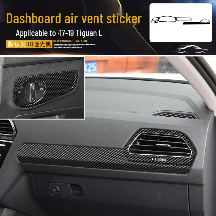 Volkswagen Tiguan L Interior Carbon Fiber Film (2017-2019) - Anti-Scratch, Anti-Kick, Center Console & Door Coverage