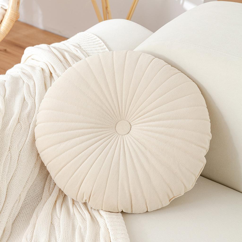40cm Round Pumpkin Pillow Button Pillow Solid Color Drifting Window Tatami Cushion Thickened Chair Cushion