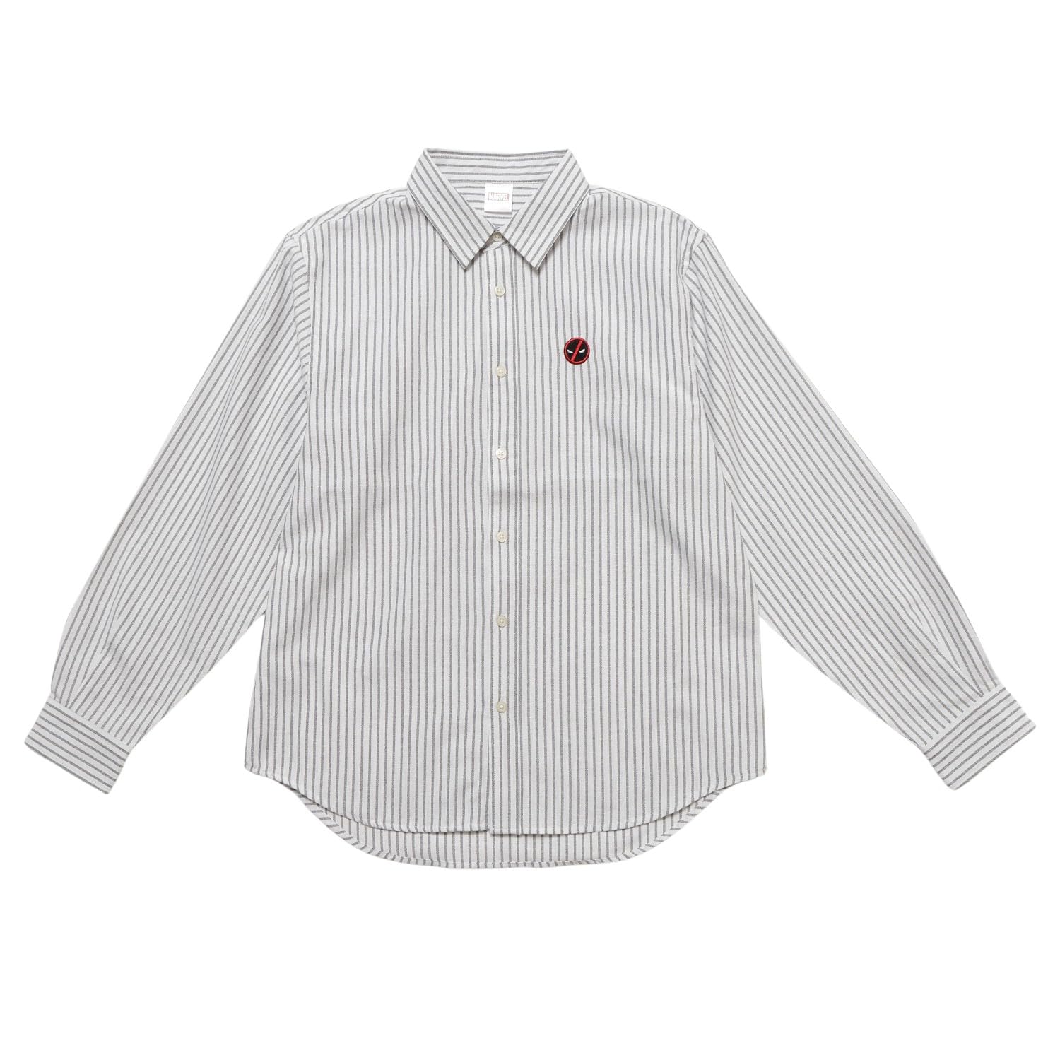 

Рубашка оксфорд в полоску Small Planet Marvel, Дедпул, Серая, Размер L