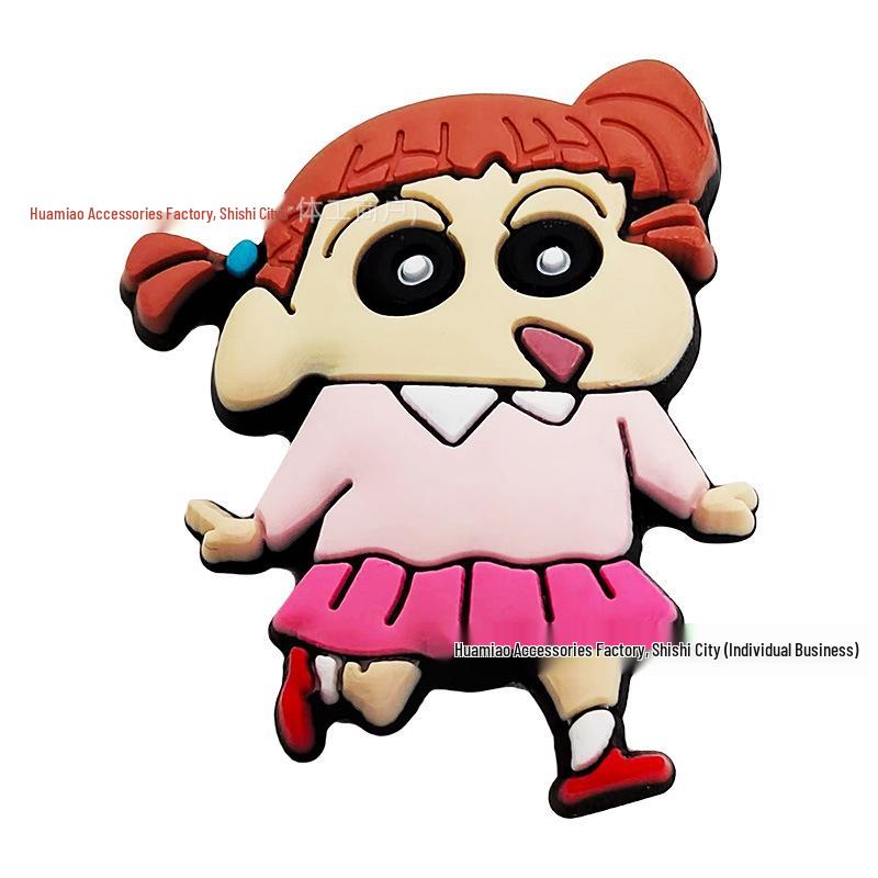 Charms para Zapatos de Dibujos Animados Crayon Shin-chan - Accesorios Desmontables de Goma PVC para Zapatos con Agujeros