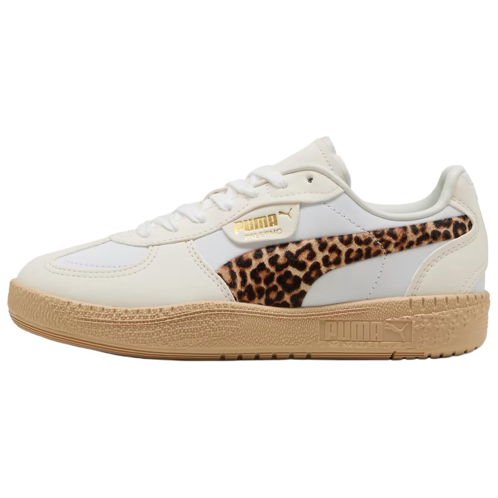 

Puma Palermo Moda Elevated Leopard Women Sneakers Cream Warm-White Light-Sand 403276-01 39