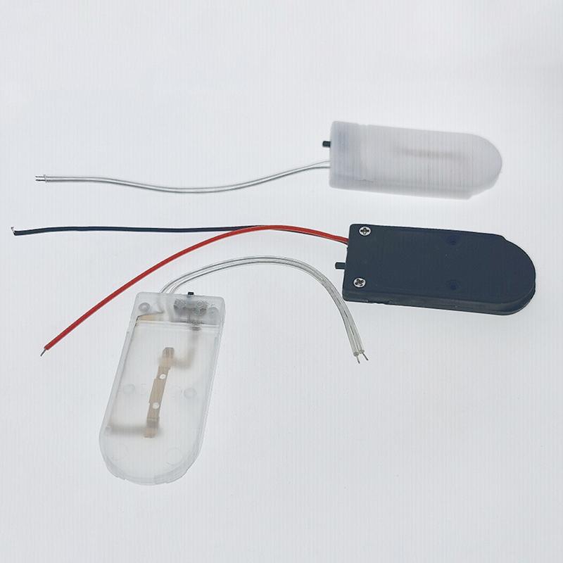10Pcs For Cr2032 Button Coin Cell Battery Holder Case Cover With On-Off Switch+10/15Cm Leads Wire Battery Box Dual Slots