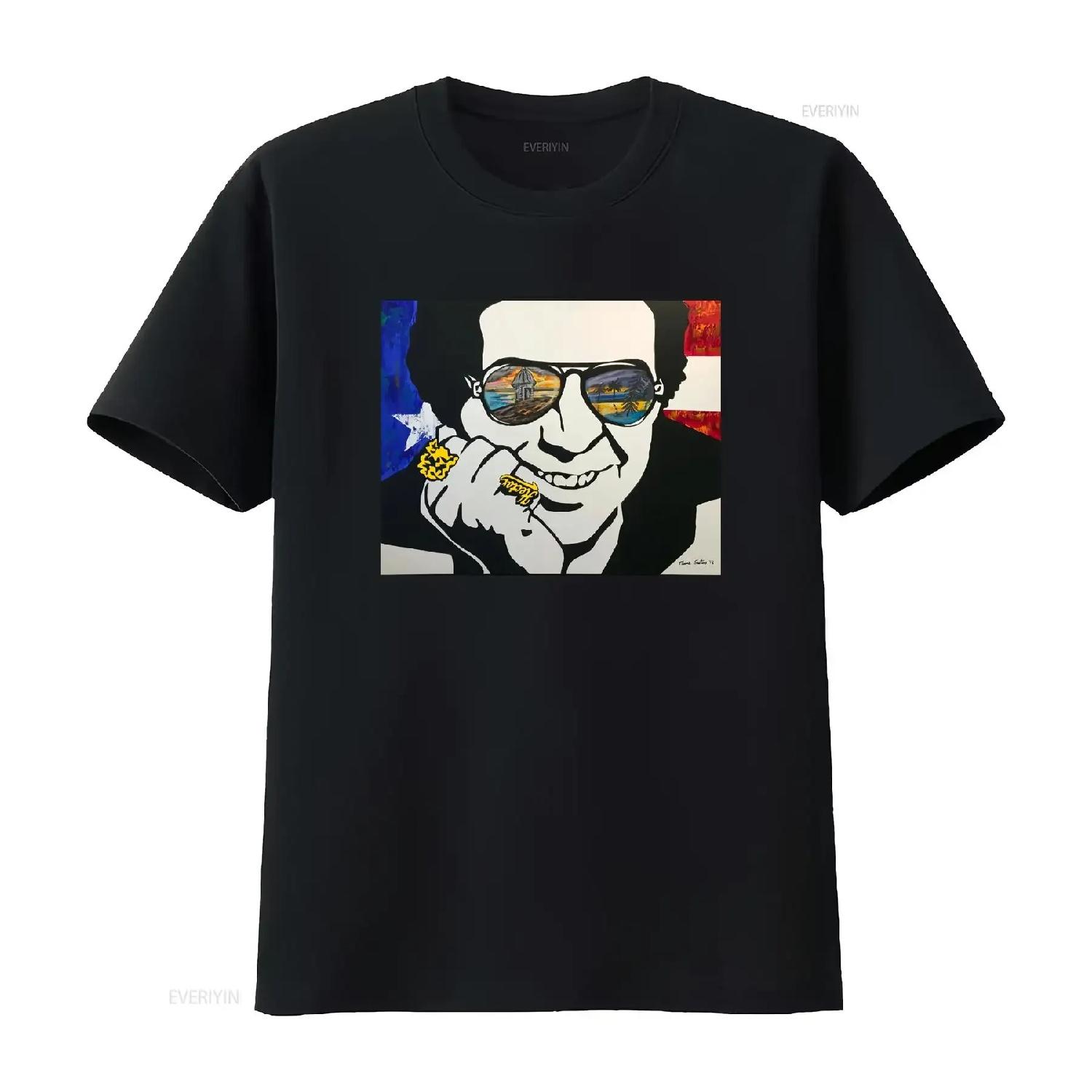 Hector Lavoe T Shirt HOT New July 4th  vintage Washed Unisex Breathable Casual Soft Stylish Stretched Top For Everyday Wear XXXXXL чёрный