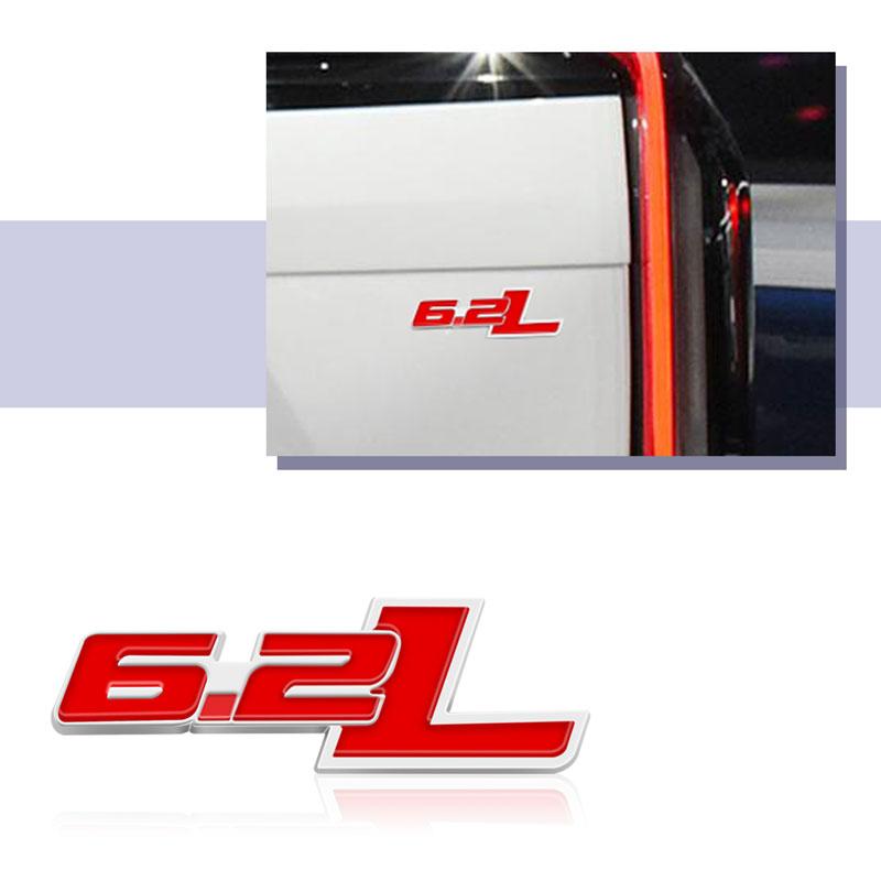 3D Metal Car Decor 6.2L Emblem Fender Tail Side Badge Rear Bumper Trunk Sticker F150 Badge Rear Bumper Trunk Sticker