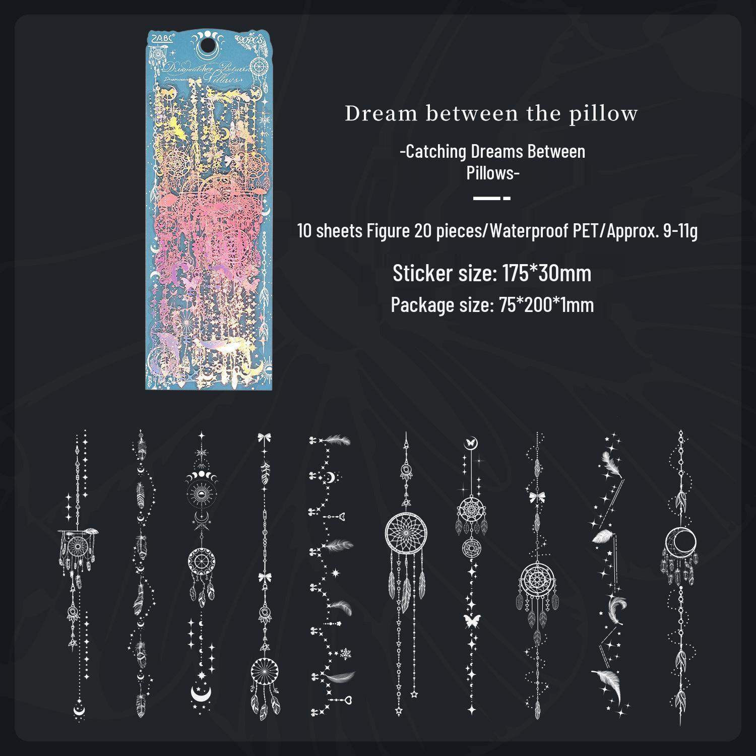 

Moonlight Tide Sticker Pack: Colorful DIY Collage Stickers, 4 Styles