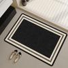 Minimalist Two-Tone Diatomaceous Earth Bathroom Mat Absorbent Quick Dry Non Slip Shower Floor Mat Home Decor