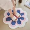 1PC Soft Rug Bathroom Carpet Floor Mat Flower Shape Imitation Cashmere