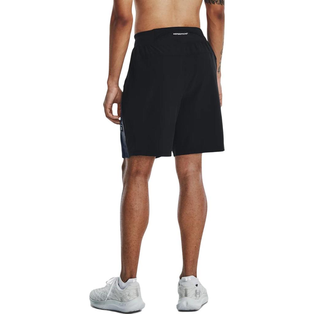 Under Armour Elastischer Bund Gerades Bein 7-Zoll Laufshorts Herren Unterteile Schwarz 1377003-001