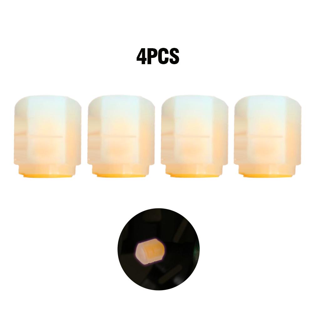 Car Pink Red Luminous Tire Valve Cap Motorcycle Bike Wheel Hub Glowing Valve Cover Tire Decoration Auto Styling Tyre Accessories Stem Caps1