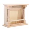 1:12 Dollhouse Fireplace Unpainted Birch Wood Miniature Furniture Decoration Accessories