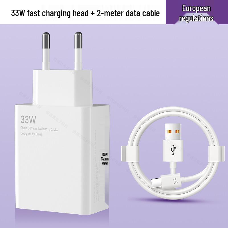 33W EU/US Fast Charger for Xiaomi 10/11 Pro & Redmi K40