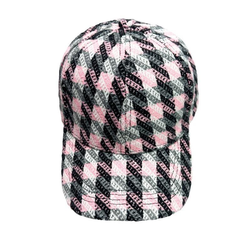 Printed Plaid Flower Embroidery Cap Autumn And Winter Men And Women Retro Versatile Fashion Warm Travel