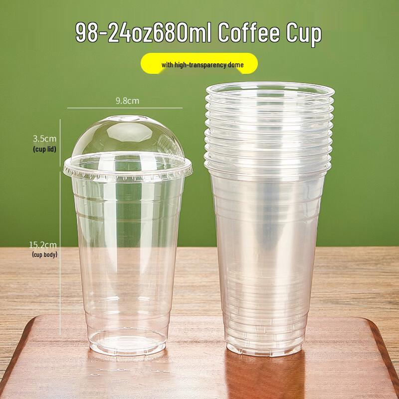 Disposable PET Takeout Cup with Dome Lid