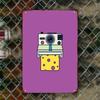 Art Deco Style Frameless Iron Tin Sign Vertical Oblong Shape Say Cheese Purple Wall Print for Home Decor Bar Cafe
