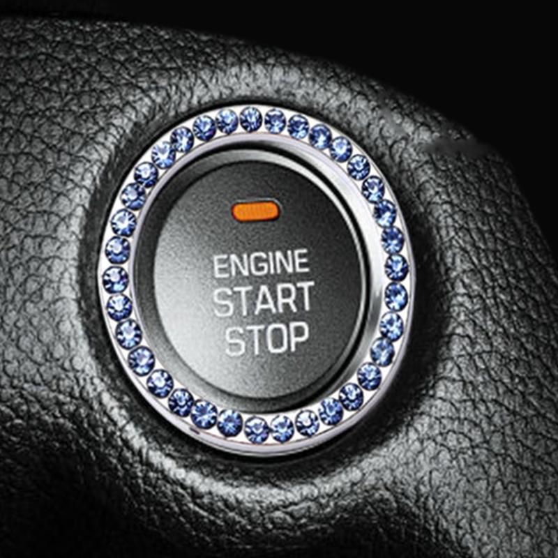 Sparkling Automotive Ignitions Switches Decors Elastic Clip On Designs Decorative Suitable for Most Vehicles