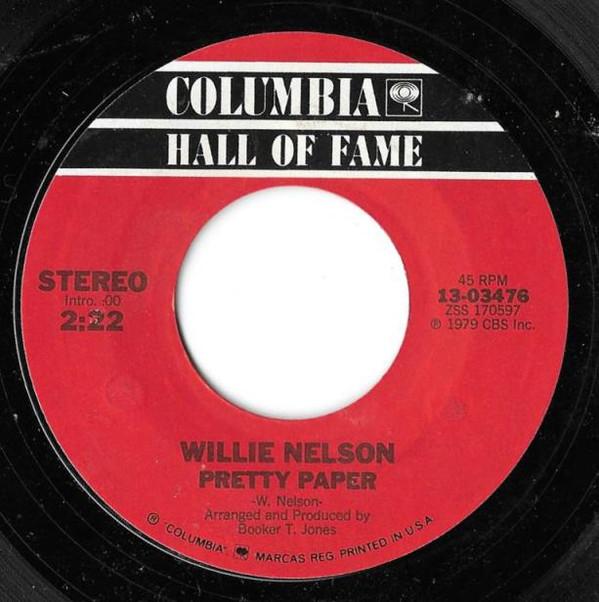 

7inch Record WILLIE NELSON - Pretty Paper 1303476 Columbia US Country Used