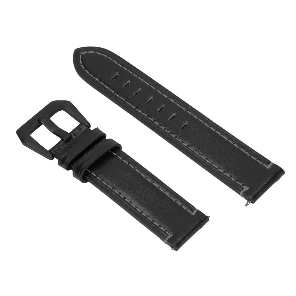 Smartwatch Band Strap 20mm Width Vintage Leather Wrist Watchband with Stainless Steel Buckle for Amazfit GTS