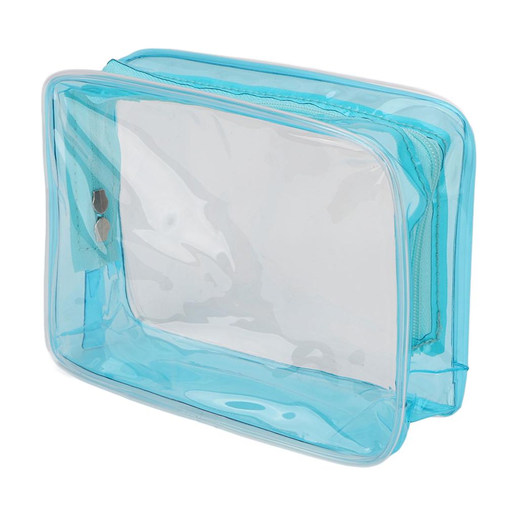 10pcs Clear Cosmetic Bag Large Capacity Transparent Travel Storage Pouch for Hair Accessories Tools