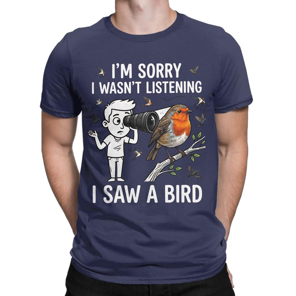 Funny Funny Graphic 100 Cotton Tshirt Sorry I Wasnt Listening I Saw A Bird Tees Tops For Unisex