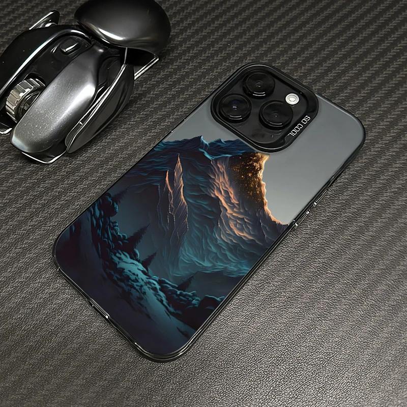 Design horské krajiny Pouzdro na telefon pro Samsung Galaxy A06 A16 A55 A35 A15 A56 A36 S25 S24 Ultra S23 FE S22 Plus Matný kryt