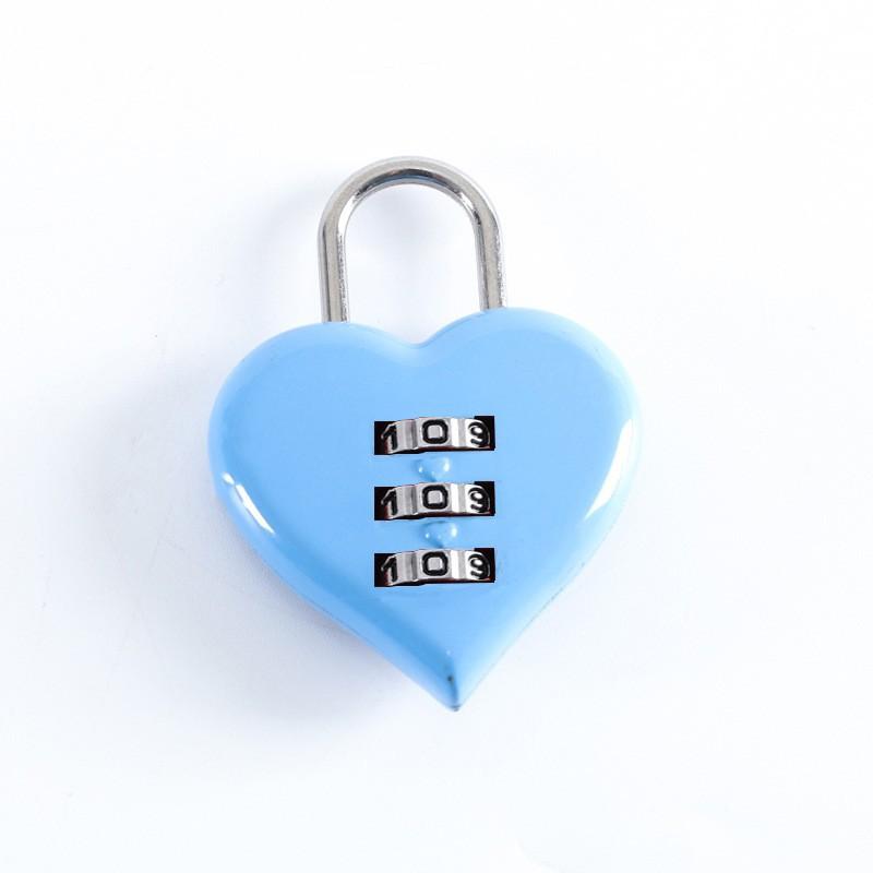 

1PC Three-person Love Password Lock, Backpack, Schoolbag, Pull Bar Box, Suitcase, Locker, Notebook Love Lock. синий
