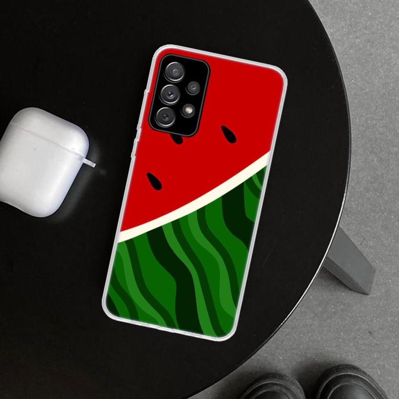 Watermelon Summer Fruit Phone Case Cover for Samsung Galaxy A12 A22 A32 A52 A72 A02S A51 A50S A31 A20S A10S Note 20 Ultra 10 Plu