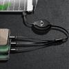 1Pcs Car Mounted Telescopic Three In One Mobile Phone Charger For BMW Mini Cooper F54 F55 F56 R56 R60 SONE Roadster Clubman Coupe