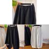 Womens White Polyester Casual Wide Leg Pants With Pockets For Spring Summer
