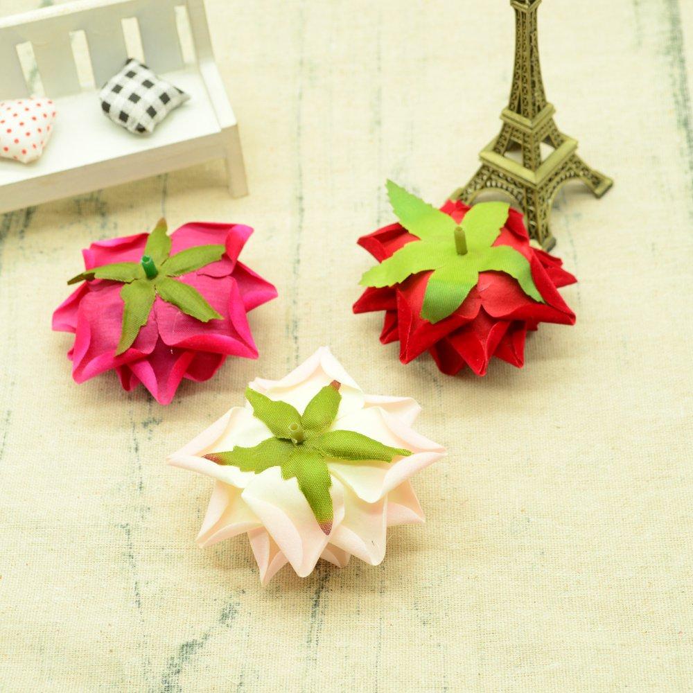 50/100PCS High Quality Artificial Flowers Festival Home Room Decoration Wedding Bridal Accessories DIY Wreath Gift Box Silk Rose