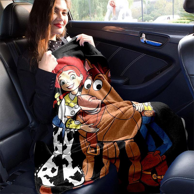 1 pezzo, Coperta Toy Story Jessie Woody Bullseye Arredo Casa, Coperta per Divano, Esterno, Idea Regalo, Flanella, Camera da Letto, Soggiorno, Viaggio, Campeggio, Uso in Auto